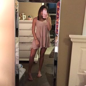 Dusty Pink Baby Doll Dress